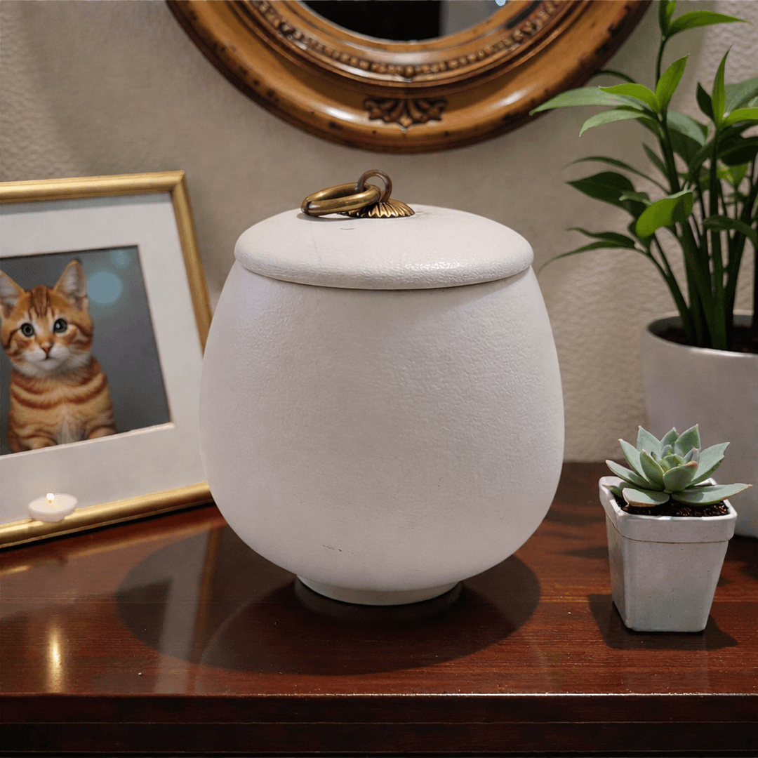 Ánfora ceremonial para cenizas de mascotas — Pet Memories Valdivia